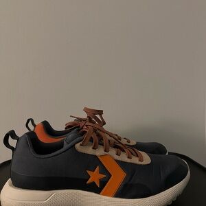 Converse Black and Orange Star Sneakers